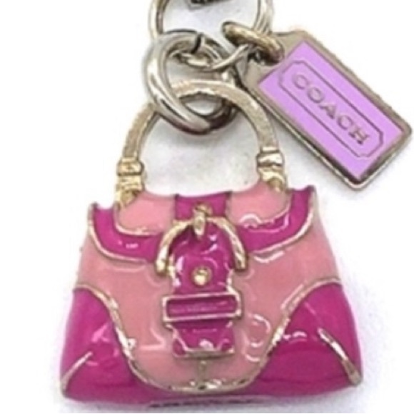 Coach Accessories - COACH Vintage Lanyard Pink Purse Keychain FOB Purse Charm